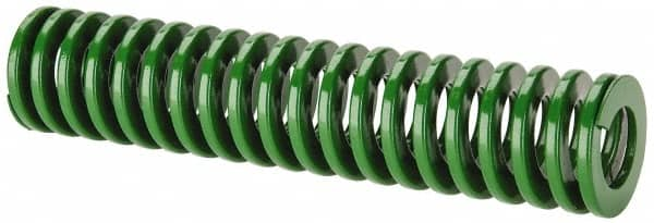 Dayton Lamina - 1-1/2" Hole Diam, 3/4" Rod Diam, 7" Free Length, Green Die Spring - 15 Lb Max Deflection, 2.8" Max Deflection, Light Duty, Chromium Vanadium Steel - A1 Tooling