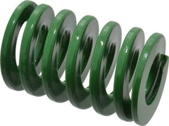 Dayton Lamina - 2" Hole Diam, 1" Rod Diam, 3" Free Length, Green Die Spring - 72 Lb Max Deflection, 1.2" Max Deflection, Light Duty, Chromium Vanadium Steel - A1 Tooling