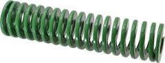 Dayton Lamina - 2" Hole Diam, 1" Rod Diam, 8" Free Length, Green Die Spring - 23.8 Lb Max Deflection, 3.2" Max Deflection, Light Duty, Chromium Vanadium Steel - A1 Tooling