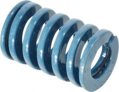 Dayton Lamina - 1" Hole Diam, 1/2" Rod Diam, 1-1/2" Free Length, Blue Die Spring - 56.3 Lb Max Deflection, 0.56" Max Deflection, Medium Duty, Chromium Vanadium Steel - A1 Tooling