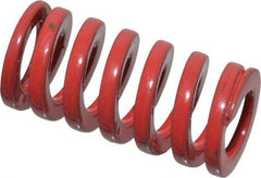 Dayton Lamina - 1/2" Hole Diam, 9/32" Rod Diam, 1" Free Length, Red Die Spring - 23.6 Lb Max Deflection, 0.3" Max Deflection, Heavy Duty, Chromium Vanadium Steel - A1 Tooling