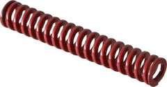 Dayton Lamina - 1/2" Hole Diam, 9/32" Rod Diam, 3" Free Length, Red Die Spring - 7.7 Lb Max Deflection, 0.9" Max Deflection, Heavy Duty, Chromium Vanadium Steel - A1 Tooling