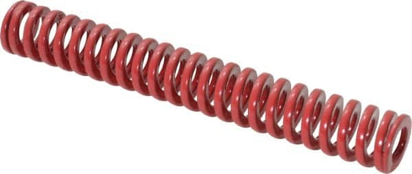 Dayton Lamina - 1/2" Hole Diam, 9/32" Rod Diam, 3-1/2" Free Length, Red Die Spring - 6.2 Lb Max Deflection, 1.05" Max Deflection, Heavy Duty, Chromium Vanadium Steel - A1 Tooling