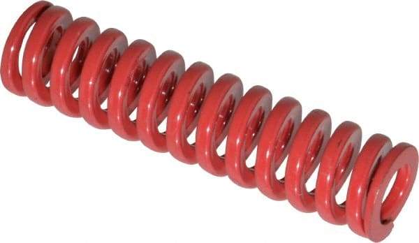 Dayton Lamina - 5/8" Hole Diam, 11/32" Rod Diam, 2-1/2" Free Length, Red Die Spring - 16.5 Lb Max Deflection, 0.76" Max Deflection, Heavy Duty, Chromium Vanadium Steel - A1 Tooling