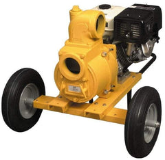 American Machine & Tool - 13.0 HP, 3,600 RPM, 4 Port Size, 2 Solids Handling, Honda OHV, Self Priming Engine Pump - Aluminum, 6.9 Quart Tank Size, Buna-N and Silicon Carbide Shaft Seal, Stainless Steel Shaft Sleeve - A1 Tooling