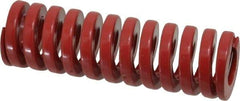 Dayton Lamina - 1-1/4" Hole Diam, 5/8" Rod Diam, 4" Free Length, Red Die Spring - 69.1 Lb Max Deflection, 1.2" Max Deflection, Heavy Duty, Chromium Vanadium Steel - A1 Tooling