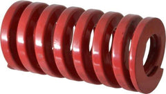 Dayton Lamina - 1-1/2" Hole Diam, 3/4" Rod Diam, 3" Free Length, Red Die Spring - 125 Lb Max Deflection, 0.9" Max Deflection, Heavy Duty, Chromium Vanadium Steel - A1 Tooling