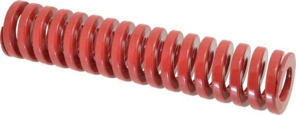 Dayton Lamina - 1-1/2" Hole Diam, 3/4" Rod Diam, 7" Free Length, Red Die Spring - 50.3 Lb Max Deflection, 2.1" Max Deflection, Heavy Duty, Chromium Vanadium Steel - A1 Tooling