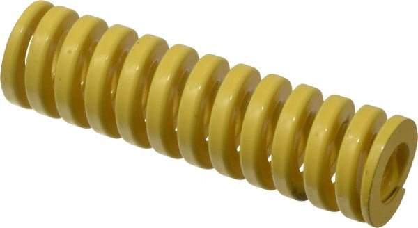 Dayton Lamina - 1" Hole Diam, 1/2" Rod Diam, 3-1/2" Free Length, Yellow Die Spring - 60.2 Lb Max Deflection, 0.88" Max Deflection, Extra Heavy Duty, Chromium Vanadium Steel - A1 Tooling