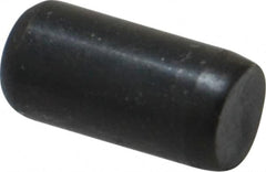 Holo-Krome - 1/4" Diam x 1/2" Pin Length Grade 8 Alloy Steel Standard Dowel Pin - Black Luster Finish, C 47-58 & C 60 (Surface) Hardness, 1 Beveled & 1 Rounded End - A1 Tooling