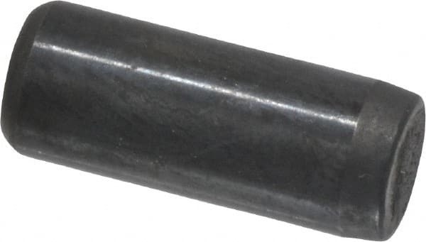 Holo-Krome - 1/4" Diam x 5/8" Pin Length Grade 8 Alloy Steel Standard Dowel Pin - Black Luster Finish, C 47-58 & C 60 (Surface) Hardness, 1 Beveled & 1 Rounded End - A1 Tooling