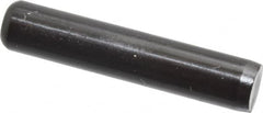 Holo-Krome - 1/4" Diam x 1-1/4" Pin Length Grade 8 Alloy Steel Standard Dowel Pin - Black Luster Finish, C 47-58 & C 60 (Surface) Hardness, 1 Beveled & 1 Rounded End - A1 Tooling