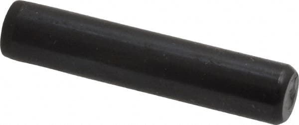 Holo-Krome - 5/16" Diam x 1-1/2" Pin Length Grade 8 Alloy Steel Standard Dowel Pin - Black Luster Finish, C 47-58 & C 60 (Surface) Hardness, 1 Beveled & 1 Rounded End - A1 Tooling