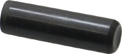 Holo-Krome - 3/8" Diam x 1-1/4" Pin Length Grade 8 Alloy Steel Standard Dowel Pin - Black Luster Finish, C 47-58 & C 60 (Surface) Hardness, 1 Beveled & 1 Rounded End - A1 Tooling