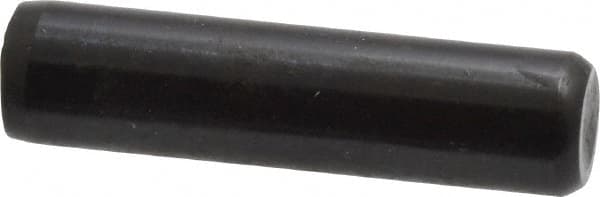 Holo-Krome - 3/8" Diam x 1-1/2" Pin Length Grade 8 Alloy Steel Standard Dowel Pin - Black Luster Finish, C 47-58 & C 60 (Surface) Hardness, 1 Beveled & 1 Rounded End - A1 Tooling