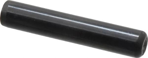 Holo-Krome - 3/8" Diam x 2" Pin Length Grade 8 Alloy Steel Standard Dowel Pin - Black Luster Finish, C 47-58 & C 60 (Surface) Hardness, 1 Beveled & 1 Rounded End - A1 Tooling