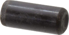 Holo-Krome - 7/16" Diam x 1" Pin Length Grade 8 Alloy Steel Standard Dowel Pin - Black Luster Finish, C 47-58 & C 60 (Surface) Hardness, 1 Beveled & 1 Rounded End - A1 Tooling