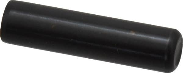 Holo-Krome - 1/2" Diam x 2" Pin Length Grade 8 Alloy Steel Standard Dowel Pin - Black Luster Finish, C 47-58 & C 60 (Surface) Hardness, 1 Beveled & 1 Rounded End - A1 Tooling