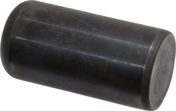 Holo-Krome - 1" Diam x 2" Pin Length Grade 8 Alloy Steel Standard Dowel Pin - Black Luster Finish, C 47-58 & C 60 (Surface) Hardness, 1 Beveled & 1 Rounded End - A1 Tooling