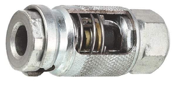 Lincoln - 250 Operating psi, 2-1/2" Long, 1/4 Thread, Grease Gun Air Coupler - NPT (F) Thread - A1 Tooling