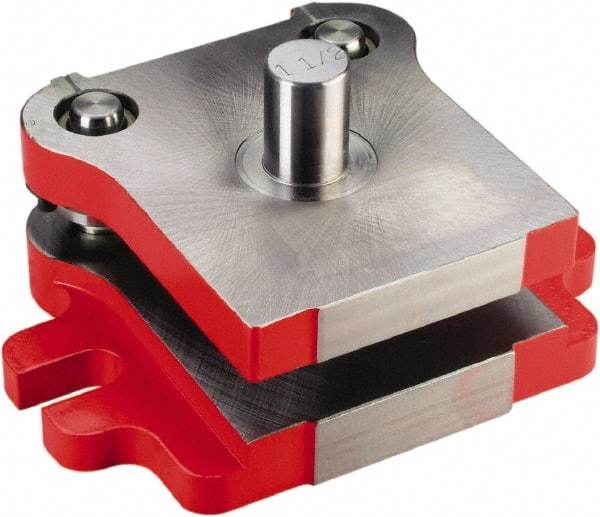 Anchor Danly - 5" Guide Post Length, 1-1/2" Die Holder Thickness, 8-5/8" Radius, Back Post Steel Die Set - 11-1/4" Overall Width x 6-5/16" Overall Depth - A1 Tooling