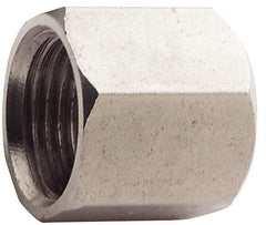 Made in USA - 2" Tube OD, 37° Stainless Steel Flared Tube Nut - 2-1/2-12 UNF, Flare Ends - A1 Tooling