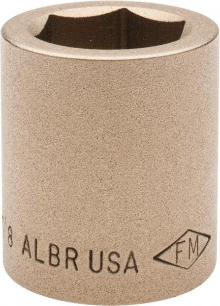 Ampco - 7/8", 1/2" Drive, Standard Hand Socket - 6 Points, 1-1/2" OAL, Aluminum Bronze - A1 Tooling