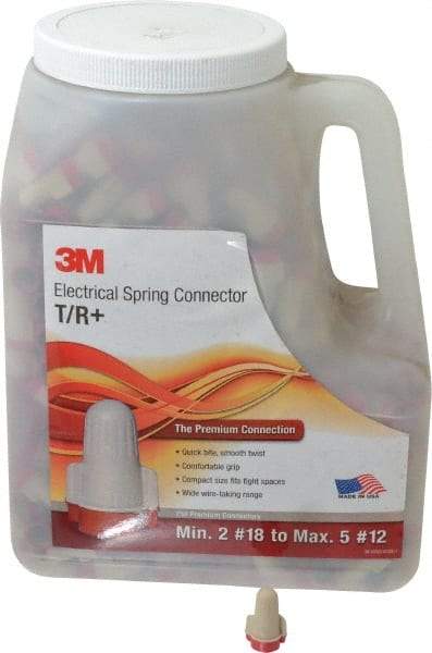 3M - 2, 18 to 5, 12 AWG, 600 Volt, Flame Retardant, Wing Twist on Wire Connector - Red & Tan, 221°F - A1 Tooling