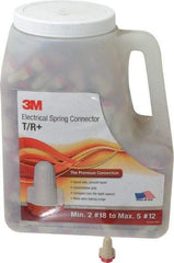 3M - 2, 18 to 5, 12 AWG, 600 Volt, Flame Retardant, Wing Twist on Wire Connector - Red & Tan, 221°F - A1 Tooling