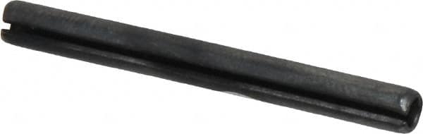 Made in USA - 5/32" Diam x 1-1/2" Long Slotted Spring Pin - Grade 1070-1090 Alloy Steel, Black Oxide Finish - A1 Tooling