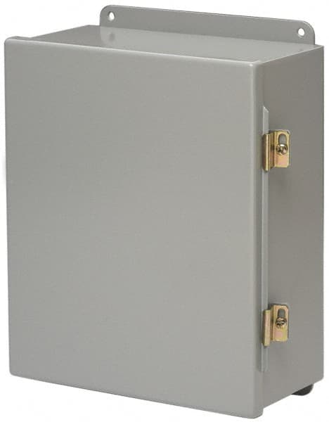 Cooper B-Line - Steel Standard Enclosure Hinge Flat Cover - NEMA 12, 13, 14" Wide x 16" High x 8" Deep, Dirt-tight & Dust-tight - A1 Tooling