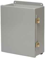 Cooper B-Line - Steel Standard Enclosure Hinge Flat Cover - NEMA 12, 13, 10" Wide x 10" High x 6" Deep, Dirt-tight & Dust-tight - A1 Tooling