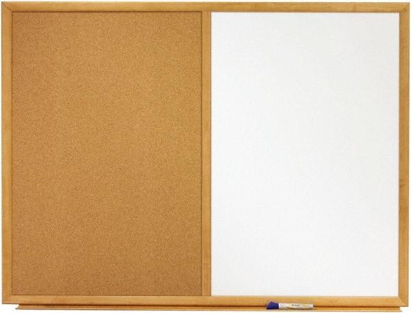 Quartet - 24" High x 36" Wide Cork/Melamine Dry Erase Board - Fiberboard Frame, 24-3/4" Deep, Includes Accessory Tray/Rail & One Dry-Erase Marker & Mounting Kit - A1 Tooling