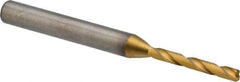 Kennametal - 3.1mm 140° Solid Carbide Jobber Drill - Multilayer TiAlN Finish, Right Hand Cut, Spiral Flute, Straight Shank, 66mm OAL, Standard Point - A1 Tooling