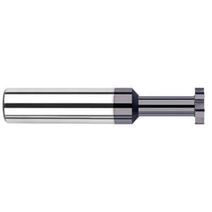 Harvey Tool - 3/8" Cut Diam, 3/32" Cut Width, 3/8" Shank, Straight-Tooth Woodruff Keyseat Cutter - Exact Industrial Supply