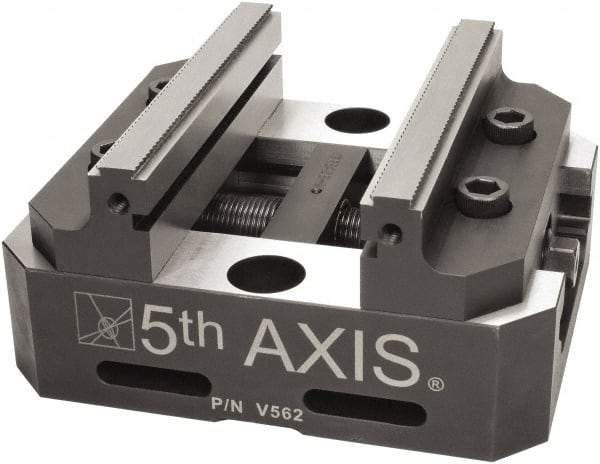 5th Axis - 5" Jaw Width, Manual Self Centering Vise - 6" OAL x 5" OAW x 3" OAH - A1 Tooling