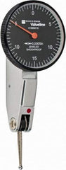 TESA Brown & Sharpe - 0.03 Inch Range, Horizontal Dial Test Indicator - 1.26 Inch Black Dial, 0-15-0 Dial Reading - A1 Tooling