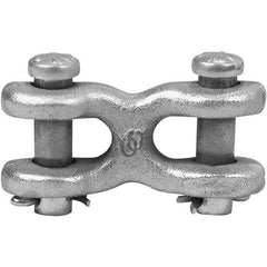 Campbell - Zinc Plated Forged Steel Double Clevis Link - 3/8" Diameter, 5,400 Lb Load Limit - A1 Tooling