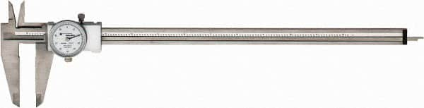 TESA Brown & Sharpe - 0" to 12" Range, 0.001" Graduation, 0.1" per Revolution, Dial Caliper - White Face, 2.5" Jaw Length, Accurate to 0.02mm/0.03mm - A1 Tooling