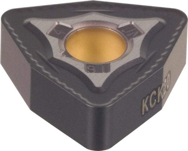 Kennametal - WNMG433 RP Grade KCK05 Carbide Turning Insert - TiCN/Al2O3 Finish, 80° Trigon, 1/2" Inscr Circle, 3/16" Thick, 3/64" Corner Radius - A1 Tooling