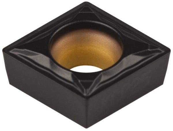 Kennametal - CCMT32.51 FP Grade KCP25 Carbide Turning Insert - TiCN/Al2O3 Finish, 80° Diamond, 3/8" Inscr Circle, 5/32" Thick, 1/64" Corner Radius - A1 Tooling