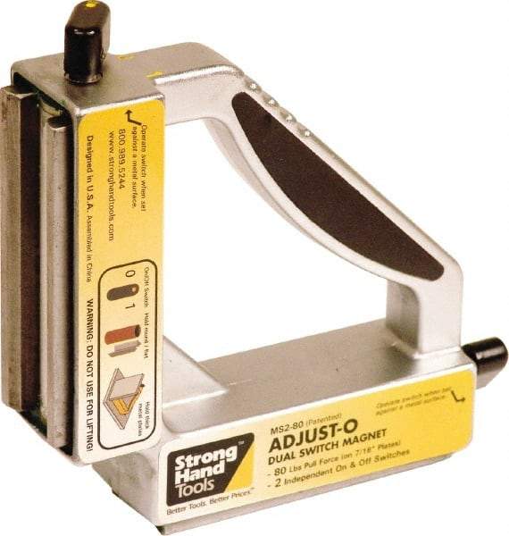 Strong Hand Tools - 7-3/4" Wide x 1-7/8" Deep x 7-3/4" High Magnetic Welding & Fabrication Square - 150 Lb Average Pull Force - A1 Tooling