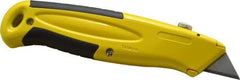 PHC - Retractable Utility Knife - 2-1/4" Blade, Yellow Zinc Handle, 5 Blades Included - A1 Tooling