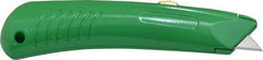 PHC - Retractable Utility Knife - 2-1/4" Blade, Green Zinc Handle, 1 Blade Included - A1 Tooling