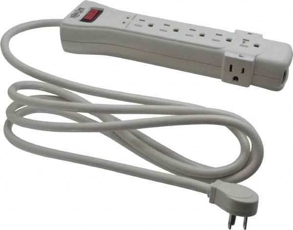 Tripp-Lite - 7 Outlets, 120 Volts, 15 Amps, 7' Cord, Power Outlet Strip - Free Hanging, Keyhole Mount, 5-15P NEMA Configuration, 10.3" Strip, UL1449 3rd Edition - A1 Tooling