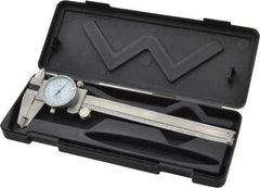 Value Collection - 0" to 6" Range, 0.001" Graduation, 0.2" per Revolution, Dial Caliper - White Face - A1 Tooling