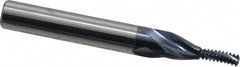 Accupro - #8-32 UNC, 0.115" Cutting Diam, 3 Flutes, Solid Carbide Helical Flute Thread Mill - Internal Thread, 5/16" LOC, 2" OAL, 1/4" Shank Diam - A1 Tooling