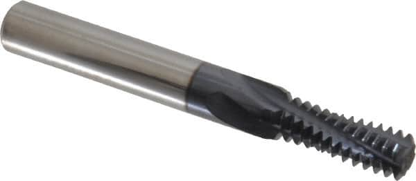 Accupro - 3/8-16 UNC, 0.285" Cutting Diam, 4 Flute, Solid Carbide Helical Flute Thread Mill - Internal Thread, 3/4" LOC, 2-1/2" OAL, 5/16" Shank Diam - A1 Tooling