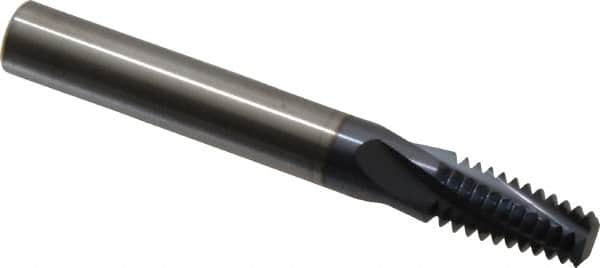 Accupro - NPTF, 0.305" Cutting Diam, 4 Flute, Solid Carbide Helical Flute Thread Mill - Internal Thread, 5/8" LOC, 2-1/2" OAL, 5/16" Shank Diam - A1 Tooling