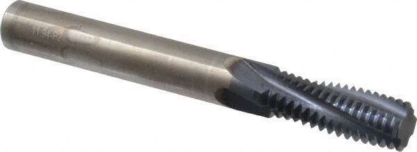 Accupro - M16x2.00 Metric Coarse, 0.4701" Cutting Diam, 4 Flute, Solid Carbide Helical Flute Thread Mill - Internal Thread, 32mm LOC, 100mm OAL, 12mm Shank Diam - A1 Tooling